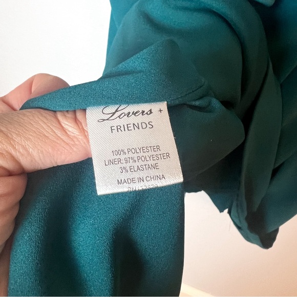 REVOLVE BRAND LOVERS + FRIENDS Lily Mini Dress In Green Dress Size Large EUC - Picture 6 of 7